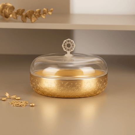 Otantik Nourhan Dates Bowl - Small (8" Stainless Steel with Gold Finish) - Al Kabayel Discount CentreOtantik Nourhan Dates Bowl - Small (8" Stainless Steel with Gold Finish)BowlsOTANTIKAl Kabayel Discount Centre