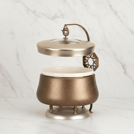 Otantik Nourhan Luxury Serving Buffet Set with Warming Stand – Medium (4L Stainless Steel) - Al Kabayel Discount CentreOtantik Nourhan Luxury Serving Buffet Set with Warming Stand – Medium (4L Stainless Steel)WarmersOTANTIKAl Kabayel Discount Centre