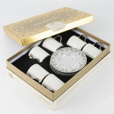 Otantik Nurhan 12 - Piece Porcelain Turkish Coffee Set - Matte Silver + Shiny Silver 115CC - Al Kabayel Discount CentreOtantik Nurhan 12 - Piece Porcelain Turkish Coffee Set - Matte Silver + Shiny Silver 115CCTea/Coffee SetsOTANTIKAl Kabayel Discount Centre