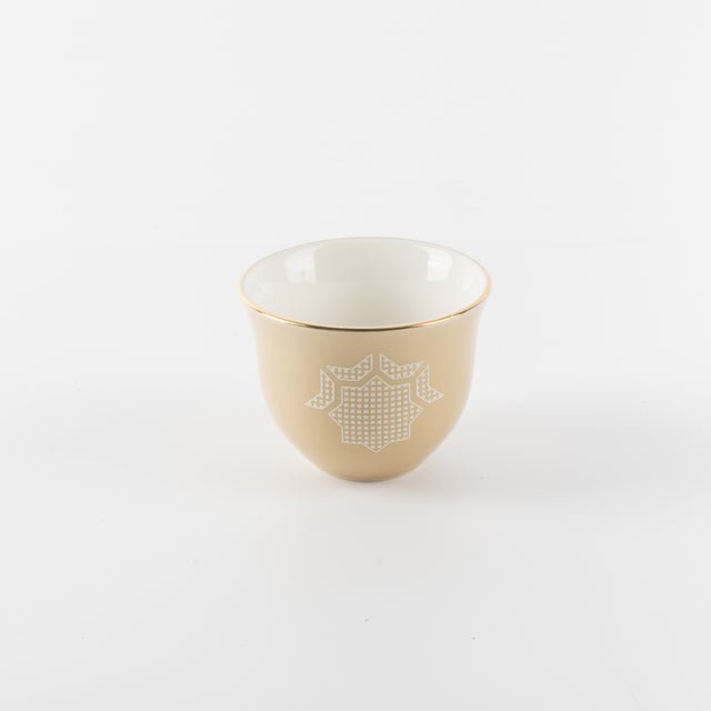 Otantik Octara - Arabic Coffee Cups With Holder - Porcelain- Ivory & Gold - Al Kabayel Discount CentreOtantik Octara - Arabic Coffee Cups With Holder - Porcelain- Ivory & GoldTea SetsOTANTIKAl Kabayel Discount Centre