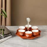 Otantik Octara - Arabic Coffee Cups With Holder - Porcelain - Orange & Silver - Al Kabayel Discount CentreOtantik Octara - Arabic Coffee Cups With Holder - Porcelain - Orange & SilverTea SetsOTANTIKAl Kabayel Discount Centre