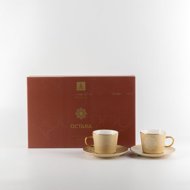 Otantik Octara - Cappuccino Set (12-Pc) - Ivory & Gold - 240ml - Al Kabayel Discount CentreOtantik Octara - Cappuccino Set (12-Pc) - Ivory & Gold - 240mlTea SetsOTANTIKAl Kabayel Discount Centre