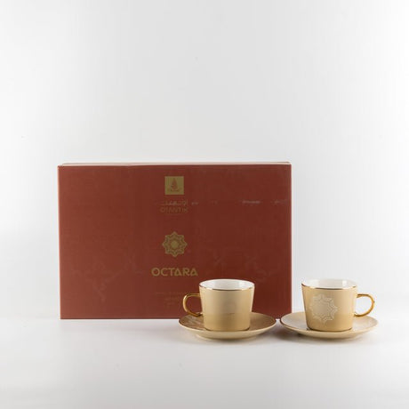 Otantik Octara - Cappuccino Set (12-Pc) - Ivory & Gold - 240ml - Al Kabayel Discount CentreOtantik Octara - Cappuccino Set (12-Pc) - Ivory & Gold - 240mlTea SetsOTANTIKAl Kabayel Discount Centre