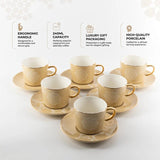 Otantik Octara - Cappuccino Set (12-Pc) - Ivory & Gold - 240ml - Al Kabayel Discount CentreOtantik Octara - Cappuccino Set (12-Pc) - Ivory & Gold - 240mlTea SetsOTANTIKAl Kabayel Discount Centre