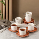 Otantik Octara - Cappuccino Set (12-Pc) - Orange & Silver - 240ml - Al Kabayel Discount CentreOtantik Octara - Cappuccino Set (12-Pc) - Orange & Silver - 240mlTea SetsOTANTIKAl Kabayel Discount Centre