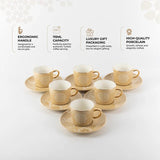 Otantik Octara - Espresso/Turkish Coffee Set (12-Pc) - Ivory & Gold -115ml - Al Kabayel Discount CentreOtantik Octara - Espresso/Turkish Coffee Set (12-Pc) - Ivory & Gold -115mlTea SetsOTANTIKAl Kabayel Discount Centre
