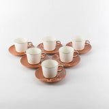 Otantik Octara - Espresso/Turkish Coffee Set (12-Pc) - Orange & Silver -115ml - Al Kabayel Discount CentreOtantik Octara - Espresso/Turkish Coffee Set (12-Pc) - Orange & Silver -115mlTea SetsOTANTIKAl Kabayel Discount Centre