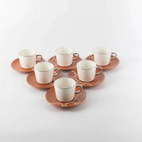 Otantik Octara - Espresso/Turkish Coffee Set (12-Pc) - Orange & Silver -115ml - Al Kabayel Discount CentreOtantik Octara - Espresso/Turkish Coffee Set (12-Pc) - Orange & Silver -115mlTea SetsOTANTIKAl Kabayel Discount Centre