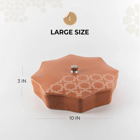 Otantik Octara - Large Decorative Canister - Porcelain - Orange & Silver 10"*3" - Al Kabayel Discount CentreOtantik Octara - Large Decorative Canister - Porcelain - Orange & Silver 10"*3"Jars & Food SaversOTANTIKAl Kabayel Discount Centre