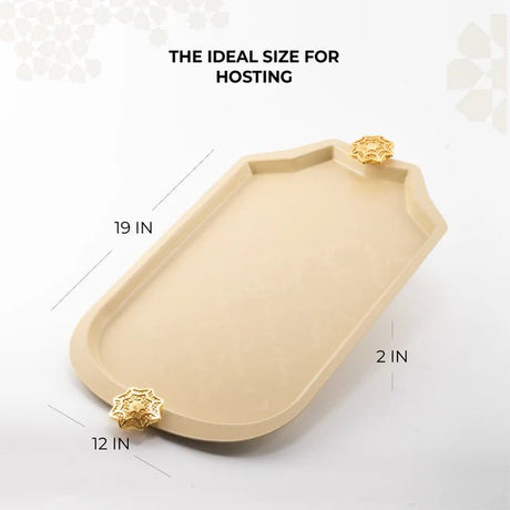 Otantik Octara - Stainless Steel Serving Tray - Ivory & Gold 19"12" - Al Kabayel Discount CentreOtantik Octara - Stainless Steel Serving Tray - Ivory & Gold 19"12"Serving TraysOTANTIKAl Kabayel Discount Centre