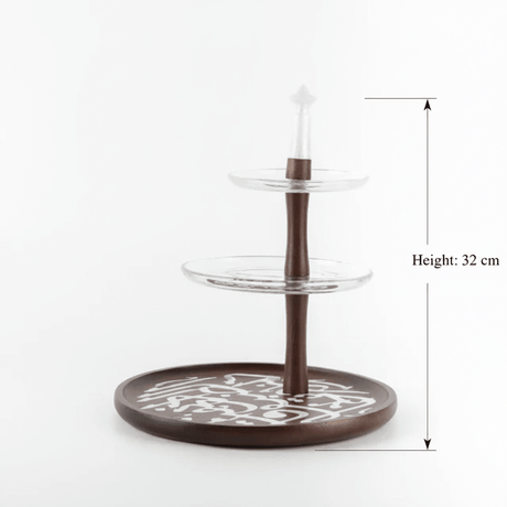 Otantik Sidrah - 3 Tier Cake Stand - Walnut Gold 32cm - Al Kabayel Discount CentreOtantik Sidrah - 3 Tier Cake Stand - Walnut Gold 32cmServing TraysOTANTIKAl Kabayel Discount Centre