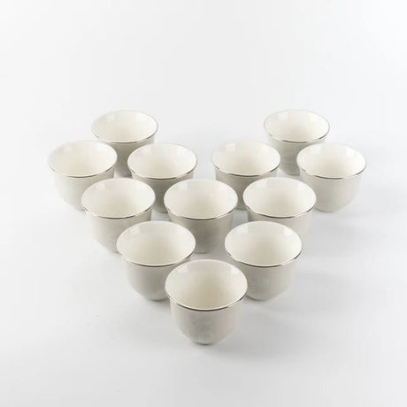 Otantik Sidrah - Arabic Coffee Cups Set (12-Pc) - Midnight Silver - 80ml - Al Kabayel Discount CentreOtantik Sidrah - Arabic Coffee Cups Set (12-Pc) - Midnight Silver - 80mlTea SetsOTANTIKAl Kabayel Discount Centre