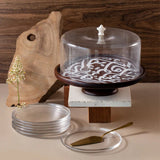 Otantik Sidrah - Cake Serving Set (9-Pc) - Walnut Gold 30*20cm - Al Kabayel Discount CentreOtantik Sidrah - Cake Serving Set (9-Pc) - Walnut Gold 30*20cmServing TraysOTANTIKAl Kabayel Discount Centre