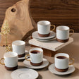 Otantik Sidrah - Cappuccino Set (12-Pc) - Walnut Gold - 240ml - Al Kabayel Discount CentreOtantik Sidrah - Cappuccino Set (12-Pc) - Walnut Gold - 240mlTea SetsOTANTIKAl Kabayel Discount Centre
