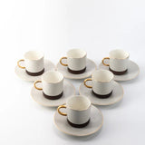 Otantik Sidrah - Espresso/Turkish Coffee Set (12-Pc) - Walnut Gold - 115ml - Al Kabayel Discount CentreOtantik Sidrah - Espresso/Turkish Coffee Set (12-Pc) - Walnut Gold - 115mlTea SetsOTANTIKAl Kabayel Discount Centre