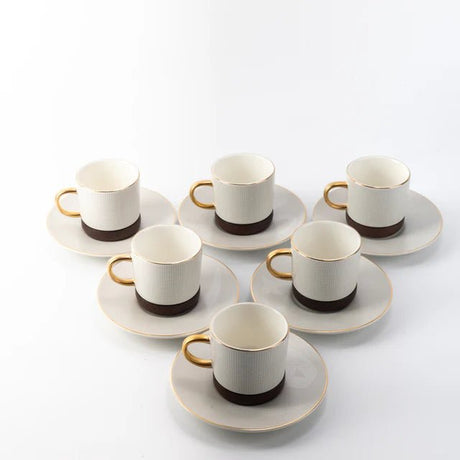 Otantik Sidrah - Espresso/Turkish Coffee Set (12-Pc) - Walnut Gold - 115ml - Al Kabayel Discount CentreOtantik Sidrah - Espresso/Turkish Coffee Set (12-Pc) - Walnut Gold - 115mlTea SetsOTANTIKAl Kabayel Discount Centre