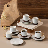 Otantik Sidrah - Espresso/Turkish Coffee Set (12-Pc) - Walnut Gold - 115ml - Al Kabayel Discount CentreOtantik Sidrah - Espresso/Turkish Coffee Set (12-Pc) - Walnut Gold - 115mlTea SetsOTANTIKAl Kabayel Discount Centre