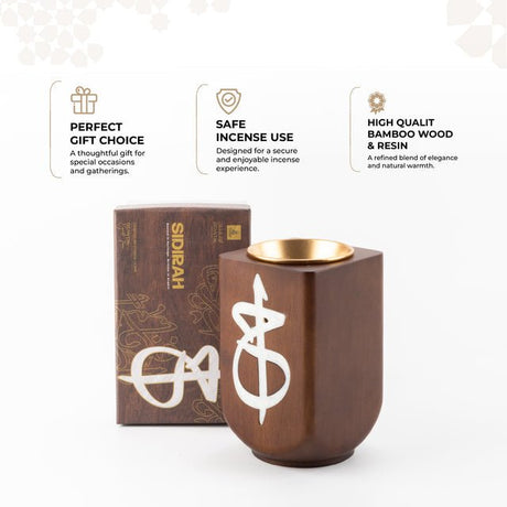 Otantik Sidrah - Incense Burner - Walnut Gold - 14*8.5 cm - Al Kabayel Discount CentreOtantik Sidrah - Incense Burner - Walnut Gold - 14*8.5 cmIncense BurnerOTANTIKAl Kabayel Discount Centre