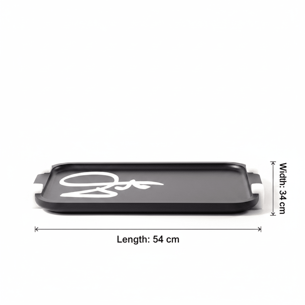 Otantik Sidrah - Stainless Steel Serving Tray - Midnight Silver 54*34cm - Al Kabayel Discount CentreOtantik Sidrah - Stainless Steel Serving Tray - Midnight Silver 54*34cmServing TraysOTANTIKAl Kabayel Discount Centre
