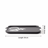 Otantik Sidrah - Stainless Steel Serving Tray - Midnight Silver 54*34cm - Al Kabayel Discount CentreOtantik Sidrah - Stainless Steel Serving Tray - Midnight Silver 54*34cmServing TraysOTANTIKAl Kabayel Discount Centre
