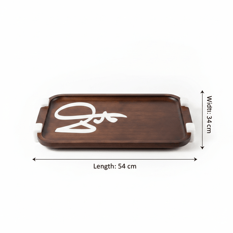 Otantik Sidrah - Stainless Steel Serving Tray - Walnut Gold 54*34 cm - Al Kabayel Discount CentreOtantik Sidrah - Stainless Steel Serving Tray - Walnut Gold 54*34 cmServing TraysOTANTIKAl Kabayel Discount Centre
