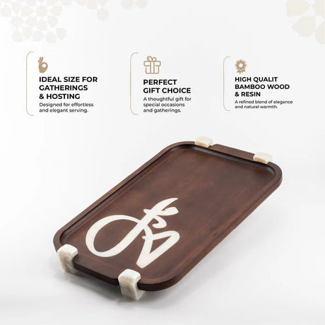 Otantik Sidrah - Stainless Steel Serving Tray - Walnut Gold 54*34 cm - Al Kabayel Discount CentreOtantik Sidrah - Stainless Steel Serving Tray - Walnut Gold 54*34 cmServing TraysOTANTIKAl Kabayel Discount Centre