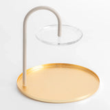 Otantik Stainless Steel Two - Tier Stand With Bracket From Nourhan - Matte Gold + Beige - Al Kabayel Discount CentreOtantik Stainless Steel Two - Tier Stand With Bracket From Nourhan - Matte Gold + BeigeServing TraysOTANTIKAl Kabayel Discount Centre