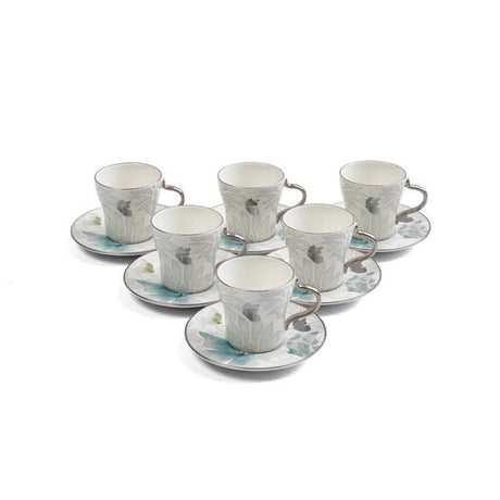 Otantik Veloura ET3070 12 - Piece Milk Cup & Saucer Set – Blue & Silver Floral Porcelain - Al Kabayel Discount CentreOtantik Veloura ET3070 12 - Piece Milk Cup & Saucer Set – Blue & Silver Floral PorcelainTea/Coffee PotsOTANTIKAl Kabayel Discount Centre