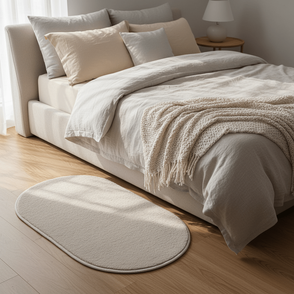Oval Door Mat | Non-Slip Rug for Entryway, Bathroom & Bedroom | Beige Cream | 62 x 38 cm - Al Kabayel Discount CentreOval Door Mat | Non-Slip Rug for Entryway, Bathroom & Bedroom | Beige Cream | 62 x 38 cmDoormatsAKDCAl Kabayel Discount Centre