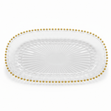 Oval Elegant Crystal-Clear Acrylic Serving Tray with Gold Bead Rim - Al Kabayel Discount CentreOval Elegant Crystal-Clear Acrylic Serving Tray with Gold Bead RimServing TraysAKDCAl Kabayel Discount Centre