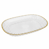 Oval Elegant Crystal-Clear Acrylic Serving Tray with Gold Bead Rim - Al Kabayel Discount CentreOval Elegant Crystal-Clear Acrylic Serving Tray with Gold Bead RimServing TraysAKDCAl Kabayel Discount Centre