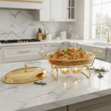 Oval Glass Food Warmer with Luxury Gold Stand and Clear Lid – High - End Dining Display (30×21 cm) - Al Kabayel Discount CentreOval Glass Food Warmer with Luxury Gold Stand and Clear Lid – High - End Dining Display (30×21 cm)WarmersAKDCAl Kabayel Discount Centre