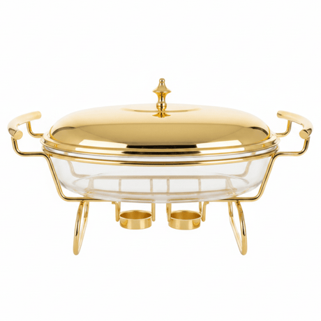 Oval Glass Food Warmer with Luxury Gold Stand and Clear Lid – High - End Dining Display (30×21 cm) - Al Kabayel Discount CentreOval Glass Food Warmer with Luxury Gold Stand and Clear Lid – High - End Dining Display (30×21 cm)WarmersAKDCAl Kabayel Discount Centre