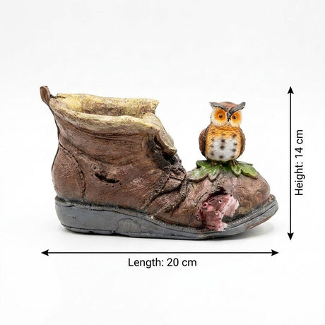Owl & Boot Polyresin Pen Holder Brown Multi-Color – 20 × 14 cm - Al Kabayel Discount CentreOwl & Boot Polyresin Pen Holder Brown Multi-Color – 20 × 14 cmDesk Accessories & OrganizersAKDCAl Kabayel Discount Centre