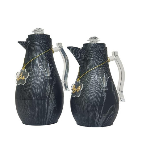 Palermo 2pcs Vaccum Flask 1L+0.7L, Keeps Hot & Cold, Black/Wood, FL - 555 - Al Kabayel Discount CentrePalermo 2pcs Vaccum Flask 1L+0.7L, Keeps Hot & Cold, Black/Wood, FL - 555ThermosPALERMOAl Kabayel Discount Centre