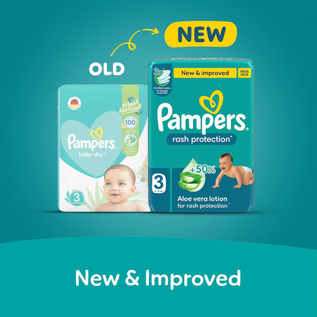 Pampers Rash Protection, Size 3, 6 - 10 kg, Carry Pack, 17 Diapers - Al Kabayel Discount CentrePampers Rash Protection, Size 3, 6 - 10 kg, Carry Pack, 17 DiapersBaby ProductsPAMPERSAl Kabayel Discount Centre