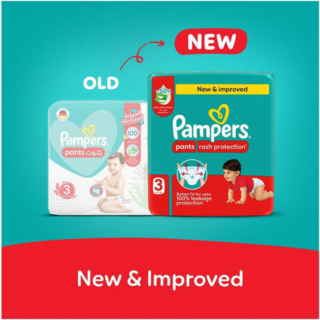 Pampers Rash Protection, Size 3, 6 - 11 kg, Value Pack, 26 Diaper Pants - Al Kabayel Discount CentrePampers Rash Protection, Size 3, 6 - 11 kg, Value Pack, 26 Diaper PantsBaby ProductsPAMPERSAl Kabayel Discount Centre