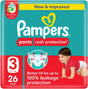 Pampers Rash Protection, Size 3, 6 - 11 kg, Value Pack, 26 Diaper Pants - Al Kabayel Discount CentrePampers Rash Protection, Size 3, 6 - 11 kg, Value Pack, 26 Diaper PantsBaby ProductsPAMPERSAl Kabayel Discount Centre