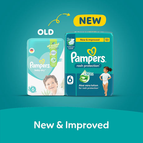 Pampers Rash Protection, Size 6, 13+ kg, Carry Pack, 10 Diapers - Al Kabayel Discount CentrePampers Rash Protection, Size 6, 13+ kg, Carry Pack, 10 DiapersBaby ProductsPAMPERSAl Kabayel Discount Centre