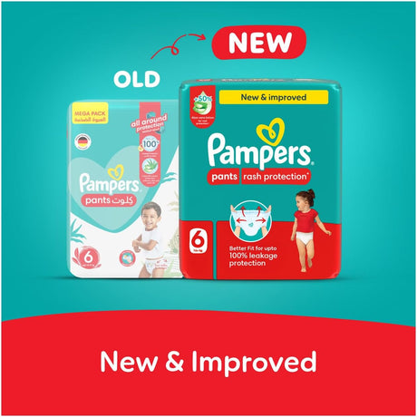 Pampers Rash Protection, Size 6, 16+ kg, Value Pack, 19 Diaper Pants - Al Kabayel Discount CentrePampers Rash Protection, Size 6, 16+ kg, Value Pack, 19 Diaper PantsBaby ProductsPAMPERSAl Kabayel Discount Centre
