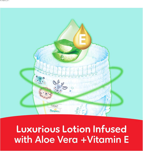 Pampers Ultimate Comfort Pants Diapers, Size 7, 17+kg, Lotion infused with Aloe Vera and Vitamin E, Cottony Soft Fit for up to 100% Leakage Protection, Super Saving Pack, 32 Count - Al Kabayel Discount CentrePampers Ultimate Comfort Pants Diapers, Size 7, 17+kg, Lotion infused with Aloe Vera and Vitamin E, Cottony Soft Fit for up to 100% Leakage Protection, Super Saving Pack, 32 CountBaby ProductsPAMPERSAl Kabayel Discount Centre