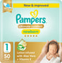 Pampers Ultimate Comfort Taped Diapers, Size 1, 2 - 5kg, Lotion infused with Aloe Vera and Vitamin E, x1000 Leak Locks Technology for Leakage Protection, MIP, 50 Count - Al Kabayel Discount CentrePampers Ultimate Comfort Taped Diapers, Size 1, 2 - 5kg, Lotion infused with Aloe Vera and Vitamin E, x1000 Leak Locks Technology for Leakage Protection, MIP, 50 CountBaby ProductsPAMPERSAl Kabayel Discount Centre