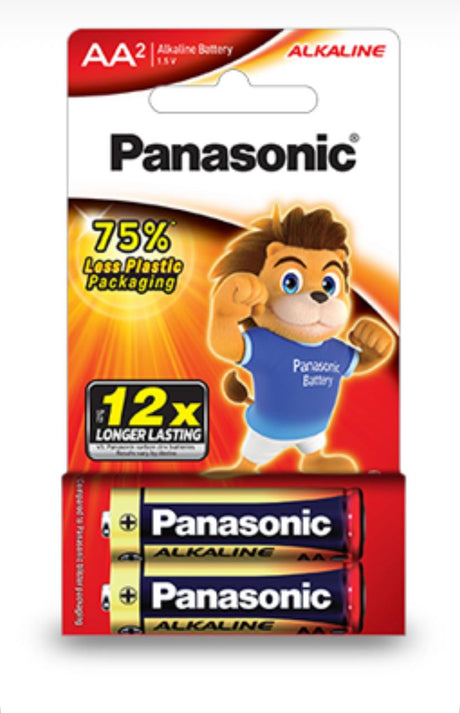 PANASONIC Alkaline AA Batteries 1.5V, Pack of 2 - Al Kabayel Discount CentrePANASONIC Alkaline AA Batteries 1.5V, Pack of 2BatteriesPANASONICAl Kabayel Discount Centre