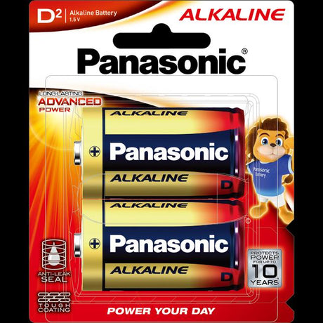 PANASONIC Alkaline D Batteries 1.5V, Pack of 2 - Al Kabayel Discount CentrePANASONIC Alkaline D Batteries 1.5V, Pack of 2BatteriesPANASONICAl Kabayel Discount Centre