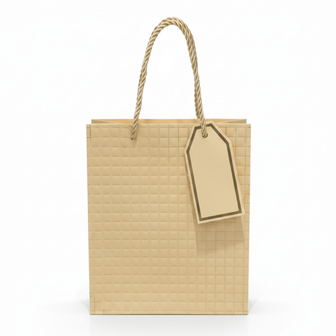 Paper Gift Bag with Rope Handles & Gift Tag | 23×18cm | Elegant Packaging for Birthdays, Weddings, Celebrations & Special Occasions - Al Kabayel Discount CentrePaper Gift Bag with Rope Handles & Gift Tag | 23×18cm | Elegant Packaging for Birthdays, Weddings, Celebrations & Special OccasionsPacking & Wrapping SuppliesAKDCAl Kabayel Discount Centre