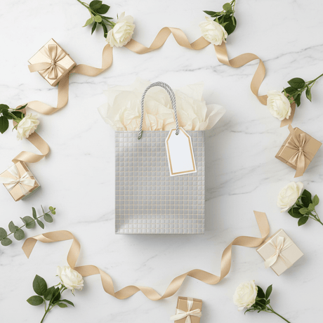 Paper Gift Bag with Rope Handles & Gift Tag | 23×18cm | Elegant Packaging for Birthdays, Weddings, Celebrations & Special Occasions - Al Kabayel Discount CentrePaper Gift Bag with Rope Handles & Gift Tag | 23×18cm | Elegant Packaging for Birthdays, Weddings, Celebrations & Special OccasionsPacking & Wrapping SuppliesAKDCAl Kabayel Discount Centre