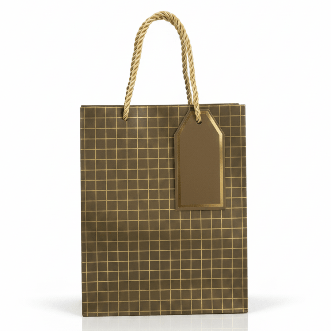 Paper Gift Bag with Rope Handles & Gift Tag | 23×18cm | Elegant Packaging for Birthdays, Weddings, Celebrations & Special Occasions - Al Kabayel Discount CentrePaper Gift Bag with Rope Handles & Gift Tag | 23×18cm | Elegant Packaging for Birthdays, Weddings, Celebrations & Special OccasionsPacking & Wrapping SuppliesAKDCAl Kabayel Discount Centre