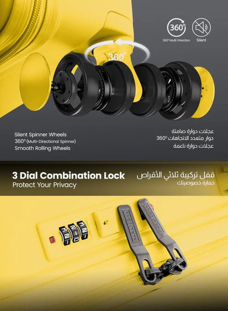 Para John Traicut 20 - Inch Lightweight Polypropylene Carry - On Luggage – Yellow Cabin Edition - Al Kabayel Discount CentrePara John Traicut 20 - Inch Lightweight Polypropylene Carry - On Luggage – Yellow Cabin EditionCabin LuggagePARA JOHNAl Kabayel Discount Centre