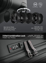 Para John Traicut 24 - Inch Lightweight Polypropylene Hard Case Travel Luggage – Black Business Edition - Al Kabayel Discount CentrePara John Traicut 24 - Inch Lightweight Polypropylene Hard Case Travel Luggage – Black Business EditionCabin LuggagePARA JOHNAl Kabayel Discount Centre