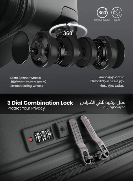 Para John Traicut 24 - Inch Lightweight Polypropylene Hard Case Travel Luggage – Black Business Edition - Al Kabayel Discount CentrePara John Traicut 24 - Inch Lightweight Polypropylene Hard Case Travel Luggage – Black Business EditionCabin LuggagePARA JOHNAl Kabayel Discount Centre